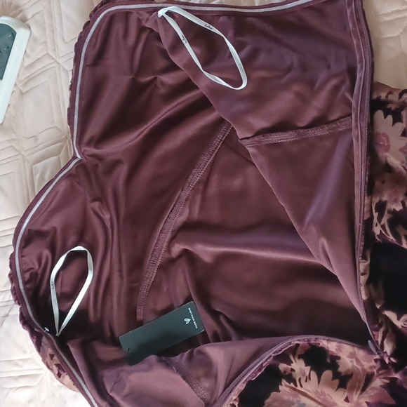 Lulu's Red Wine Floral Burnout Velvet Stapless Maxi Dress - Picture 10 of 12